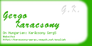 gergo karacsony business card